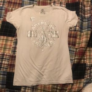 White women’s American fighter tee
